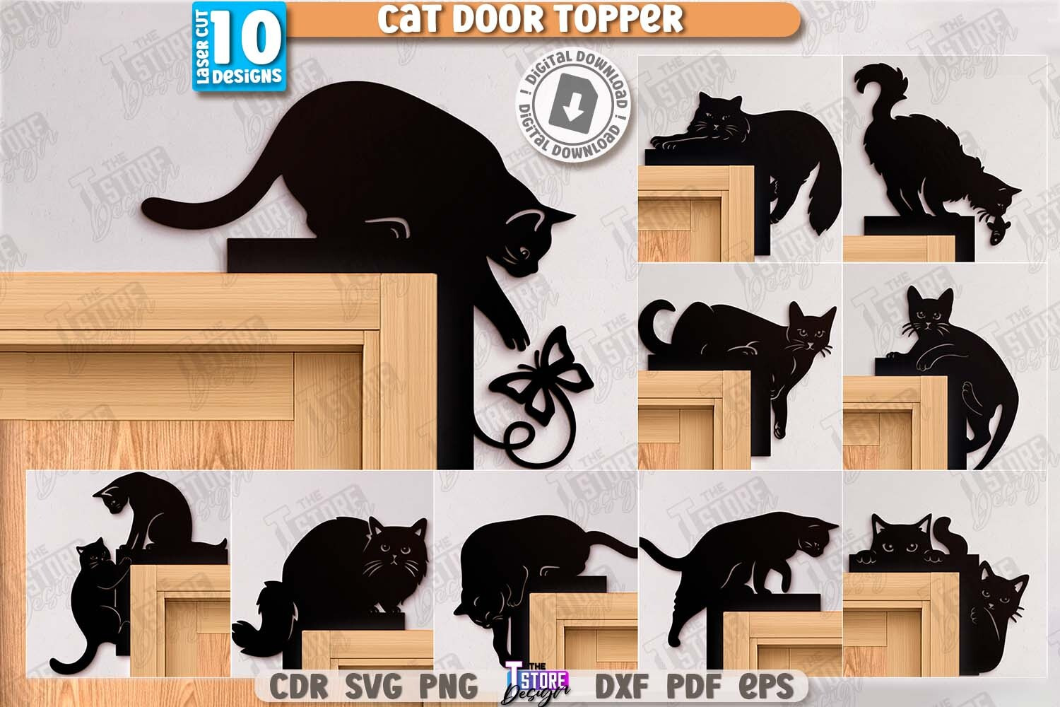 Cat Door Corners Laser Cut Bundle laser cut project