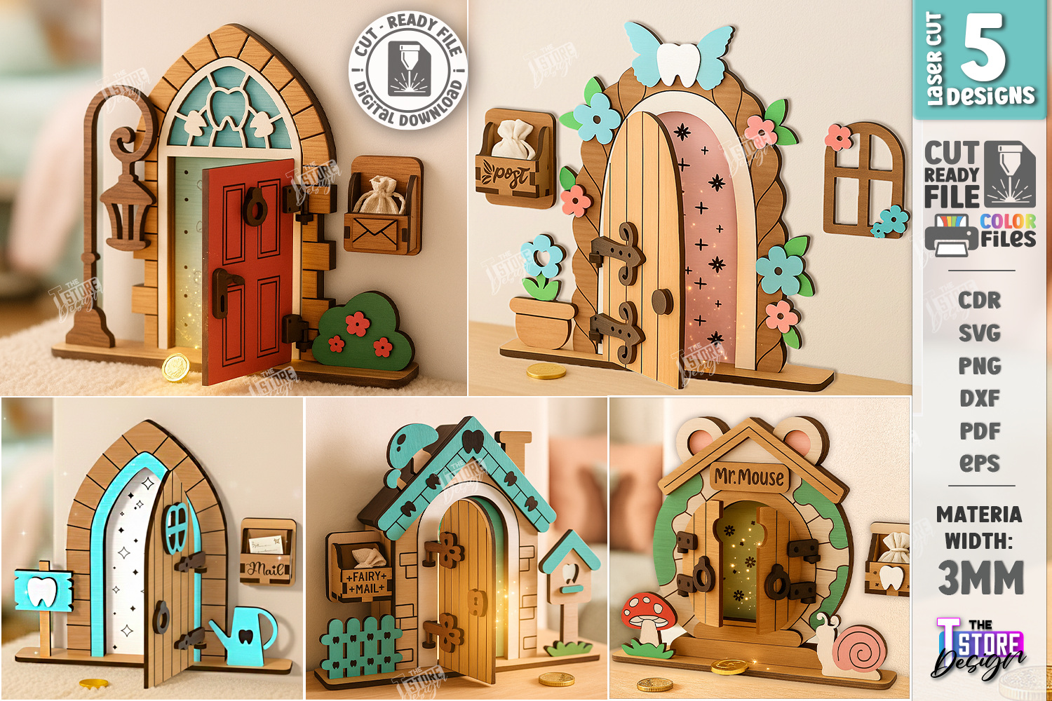 Tooth Fairy Door Laser Cut SVG Bundle laser cut project